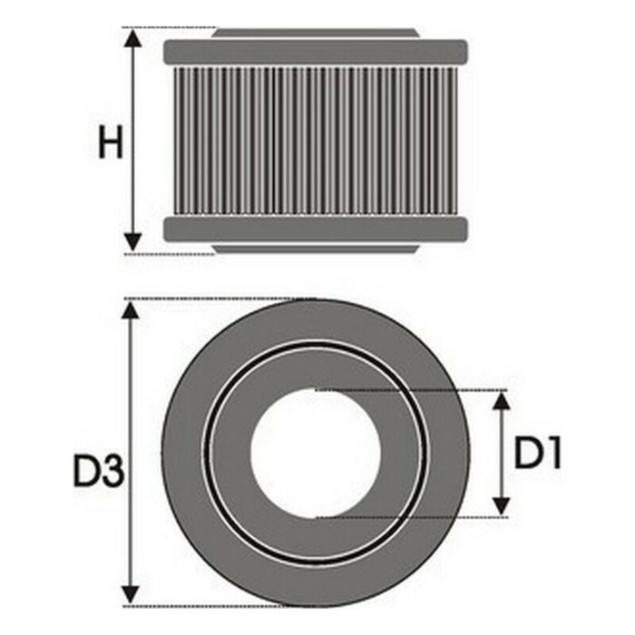 Green Filters R434000 Filtre à air rond