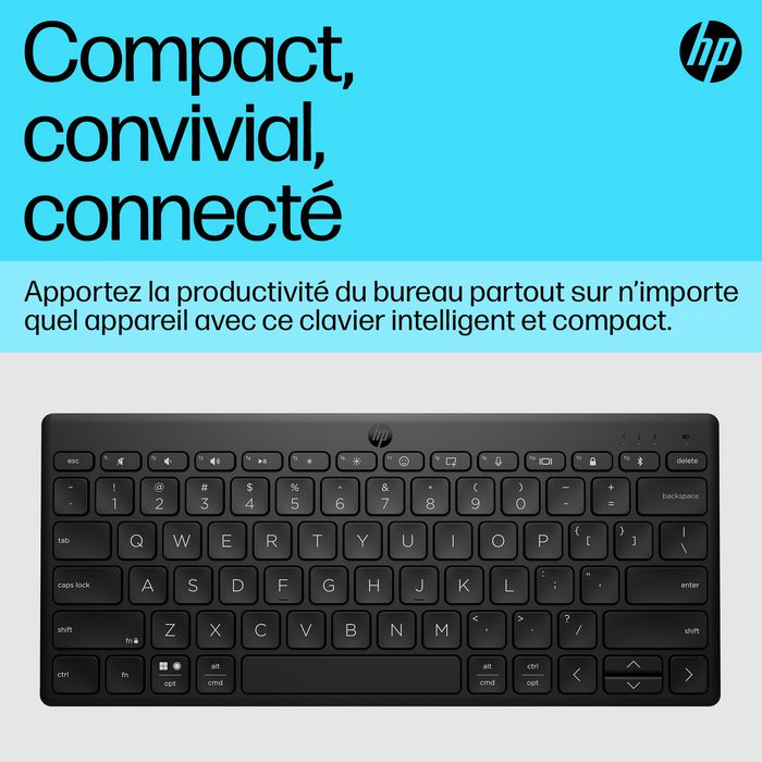 HP Clavier Bluetooth multi-appareil compact HP 355 - Noir