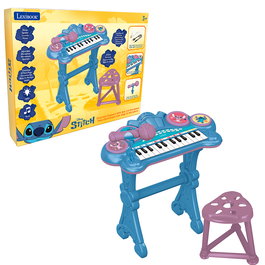 LEXIBOOK Keyboard Électronique avec Microphone Stitch K707D pour Enfants 3 Ans + - Lumières Multicolores, Effets Sonores (Piano, Violon, Guitare, Saxophone), Haut-parleur Intégré