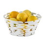 Boucquillon & Maaoui BM10/21 W - Cesto Barket rond perforé en acier et résine blanc 21 cm - Panier de service pour apéritifs et mise en place élégante