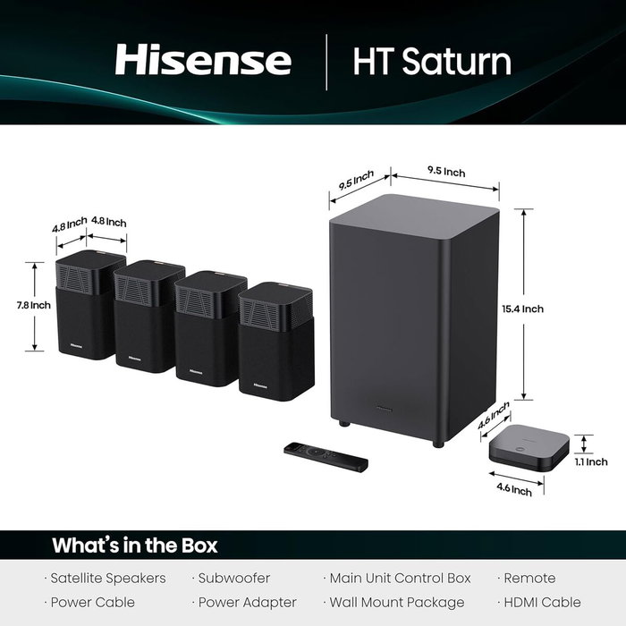 Barre audio Hisense HT SATURN Noir