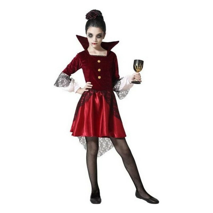BigBuy Carnival Déguisement Vampiressa Borgoña Rouge pour Enfant