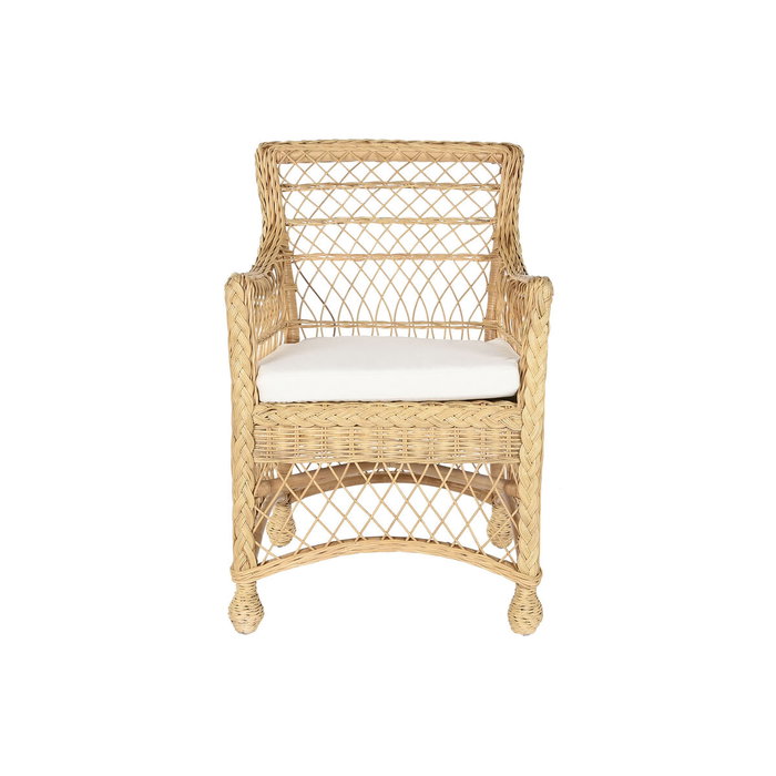 Fauteuil DKD Home Decor Blanc Naturel 56 x 63 x 86 cm Fauteuil DKD Home Decor Blanc Naturel 56 x 63 x 86 cm