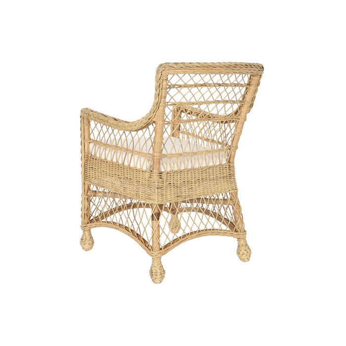Fauteuil DKD Home Decor Blanc Naturel 56 x 63 x 86 cm Fauteuil DKD Home Decor Blanc Naturel 56 x 63 x 86 cm