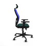 Piqueras Y Crespo Chaise de bureau Jorquera Sincro/Traslack Vert bouteille et Bleu