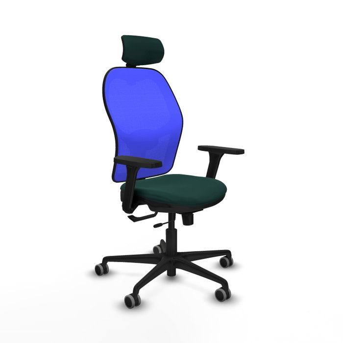 Piqueras Y Crespo Chaise de bureau Jorquera Sincro/Traslack Vert bouteille et Bleu Piqueras Y Crespo Chaise de bureau Jorquera Sincro/Traslack Vert bouteille et Bleu