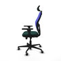Piqueras Y Crespo Chaise de bureau Jorquera Sincro/Traslack Vert bouteille et Bleu
