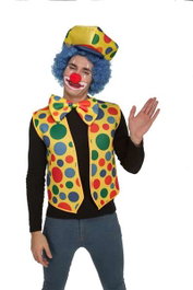 My Other Me Disfraz Chaleco Y Pajarita Payaso Taille Unique - Déguisement Gilet et Nœud Papillon de Clown Multicolore