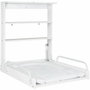 Roba Table à langer murale rabattable avec matelas imperméable et 2 étagères, Blanc laqué