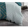 HOME LINGE PASSION - Parure de couette 1 personne en microfibre - Housse 140x200 cm + Taie d'oreiller 63x63 cm - Bleu canard