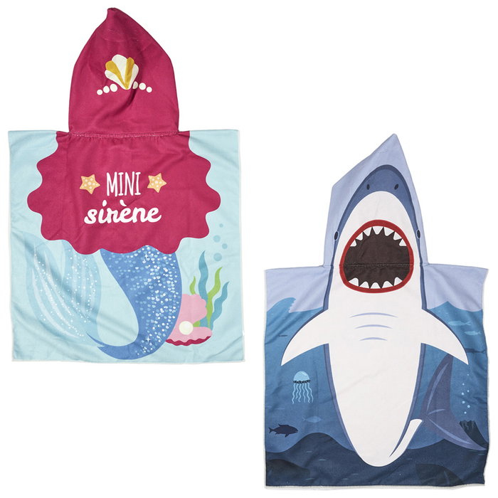Jet Lag Serviette Poncho pour Enfant 58x57 cm