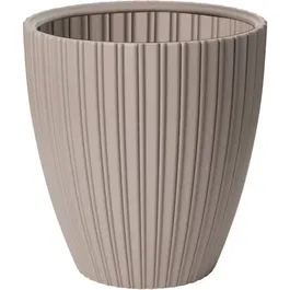 Garden ID Pot de fleurs Fancy, pot de jardin durable en plastique recyclé, résistant au gel et aux UV, 40 x 42 cm, couleur taupe, pour intérieur et extérieur