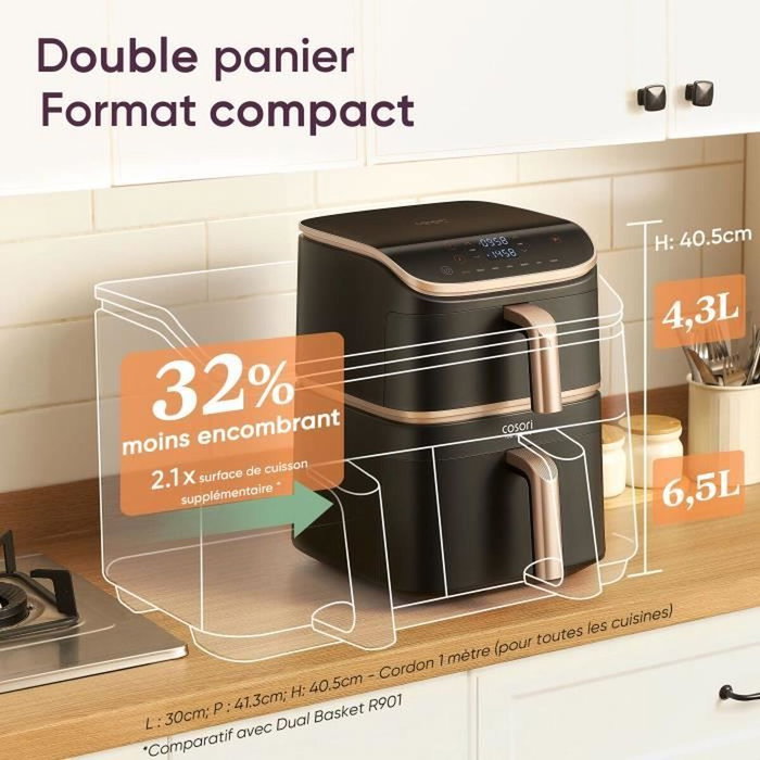 Cosori Turbo Tower Pro Smart Chef Edition Noir Cosori Turbo Tower Pro Smart Chef Edition Noir