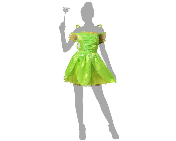 Déguisement de Fée Vert Brillant avec Ailes pour Femme Adulte - XL Déguisement de Fée Vert Brillant avec Ailes pour Femme Adulte - XL