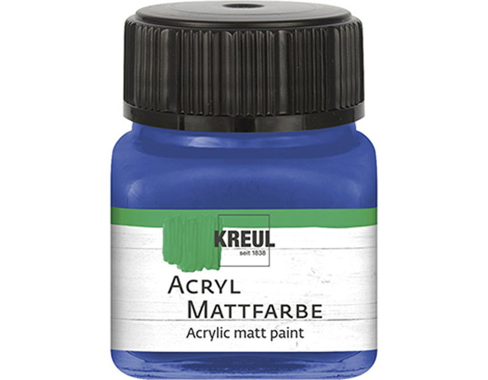Kreul Peinture acrylique mate bleu ultramarin 20ml Kreul Peinture acrylique mate bleu ultramarin 20ml