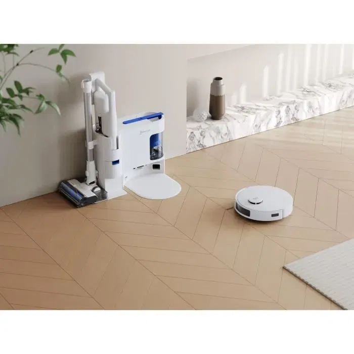 Ecovacs DEEBOT N20 COMBO Aspirateur Robot avec Station de Vidange Automatique - 10 000 Pa, 280 Min Autonomie, 1.5 L, Compatible Alexa/Google Assistant