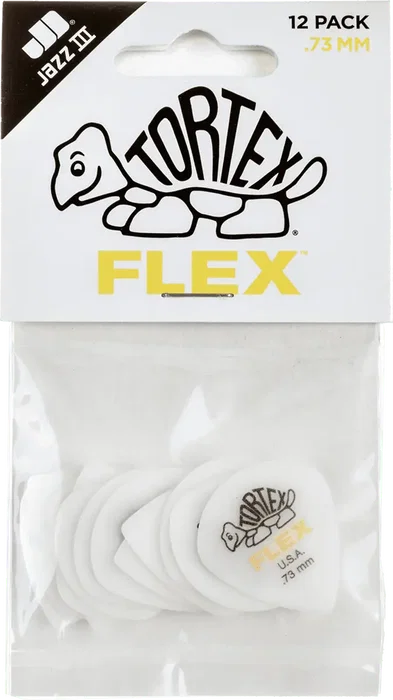 DUNLOP Pack 12 Picks Tortex Flex Jazz III - 0,73 mm