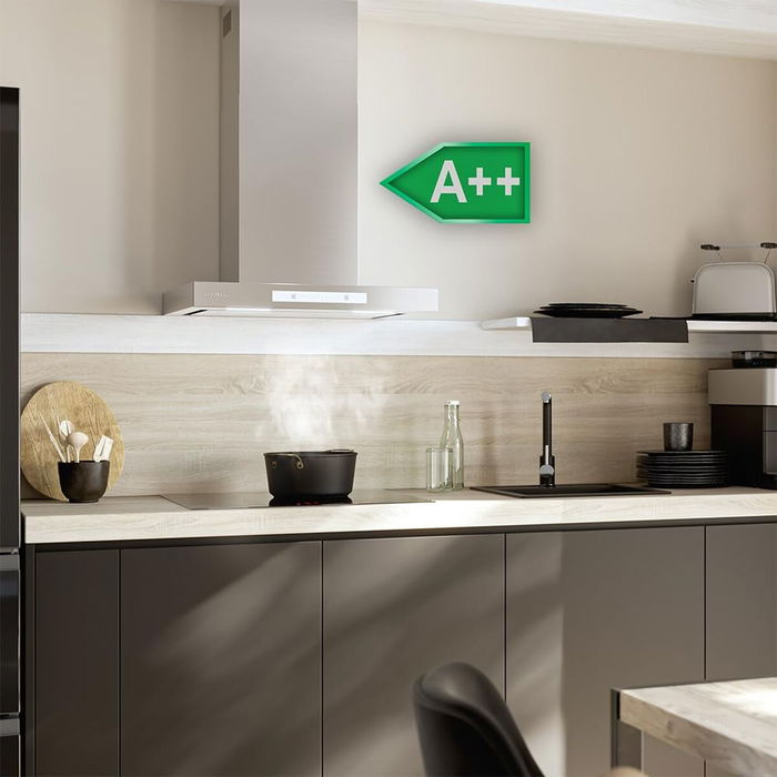 Hotte Conventionnelle Cecotec Bolero Flux TT 608000 Slim Glass 60 cm Blanche A++