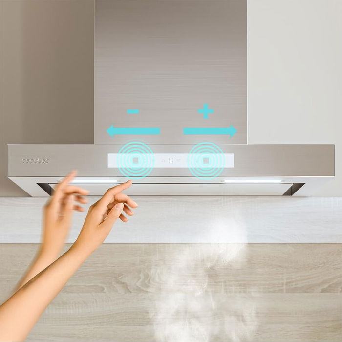 Hotte Conventionnelle Cecotec Bolero Flux TT 608000 Slim Glass 60 cm Blanche A++