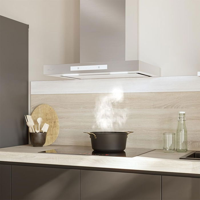 Hotte Conventionnelle Cecotec Bolero Flux TT 608000 Slim Glass 60 cm Blanche A++