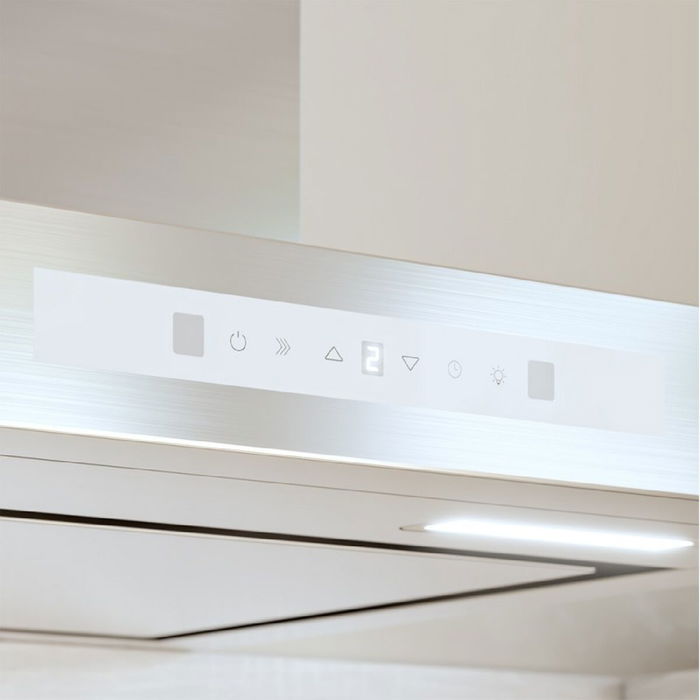 Hotte Conventionnelle Cecotec Bolero Flux TT 608000 Slim Glass 60 cm Blanche A++