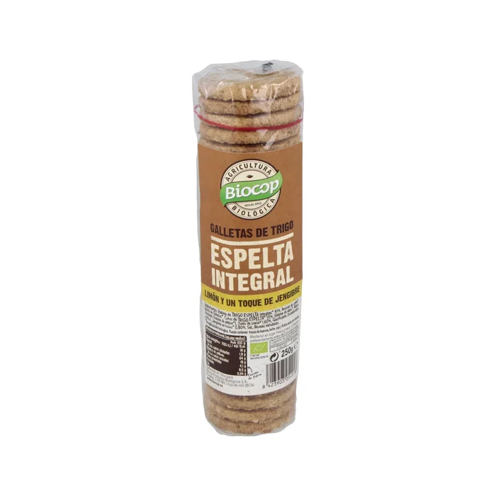 BIOCOP Biscuits à l'épeautre intégral, citron et gingembre 250g BIOCOP Biscuits à l'épeautre intégral, citron et gingembre 250g