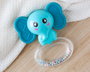 Mordeur Hochet Éléphant en Silicone Douce pour Bébé +3 Mois - Jouet d'Éveil Sensoriel pour Soulager les Douleurs de Dentition avec Effets Sonores