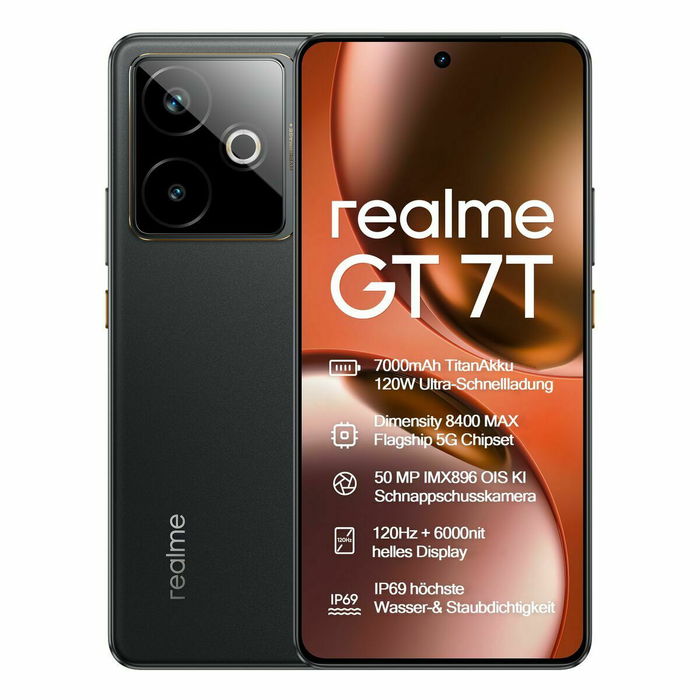 Smartphone Realme GT 7T 6,8" 12 GB RAM 256 GB Noir Smartphone Realme GT 7T 6,8" 12 GB RAM 256 GB Noir