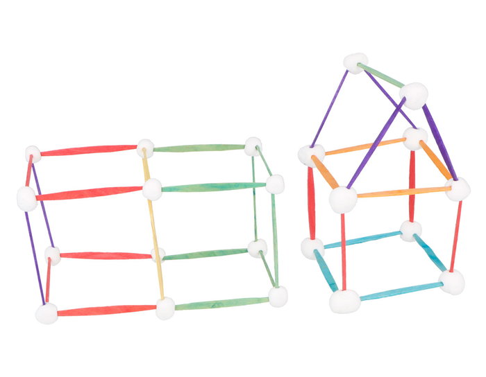 Innspiro Bâtonnets plats en bois de 65mm, mix couleurs, 250 unités