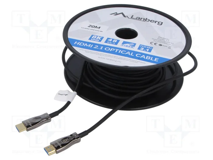 LANBERG Câble HDMI 2.1 optique actif 8K 20m noir LANBERG Câble HDMI 2.1 optique actif 8K 20m noir