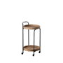 BigBuy Home Chariot de Cuisine Noir et Naturel en Fer et Bois d'Épicéa