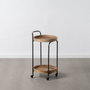 BigBuy Home Chariot de Cuisine Noir et Naturel en Fer et Bois d'Épicéa