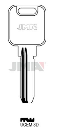 JMA Clés de sécurité en laiton modèle UCEM- 8D JMA Clés de sécurité en laiton modèle UCEM- 8D