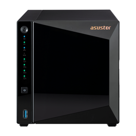 Asustor AS3304T Serveur NAS Tower 4 Bay Quad-Core 1.4GHz 2GB DDR4 2.5GbE USB 3.2 Noir