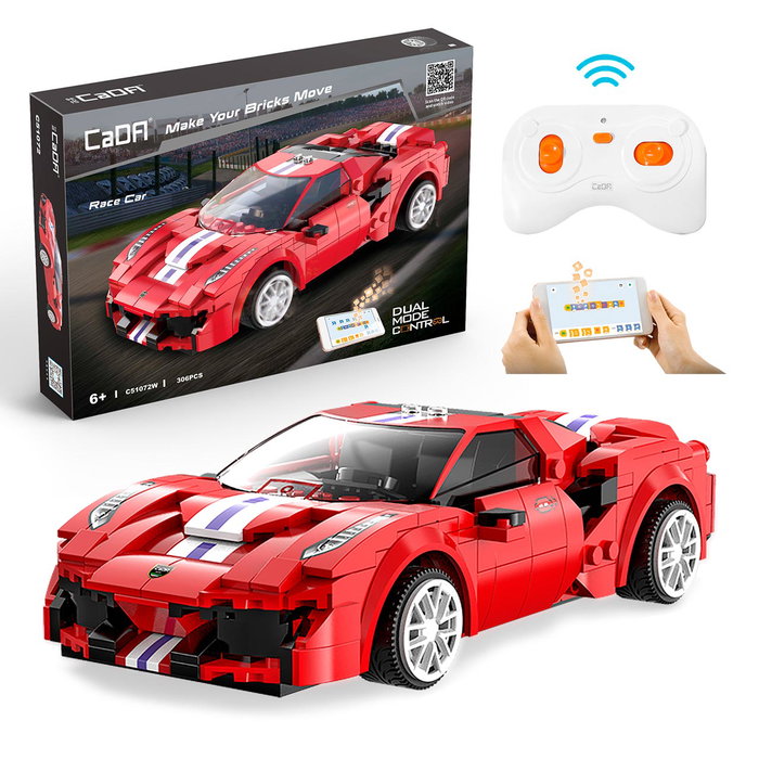DEQUBE Cada: Race Car App + Rc 306 Pièces Voiture de Course Télécommandée 2.4GHz Bluetooth DEQUBE Cada: Race Car App + Rc 306 Pièces Voiture de Course Télécommandée 2.4GHz Bluetooth