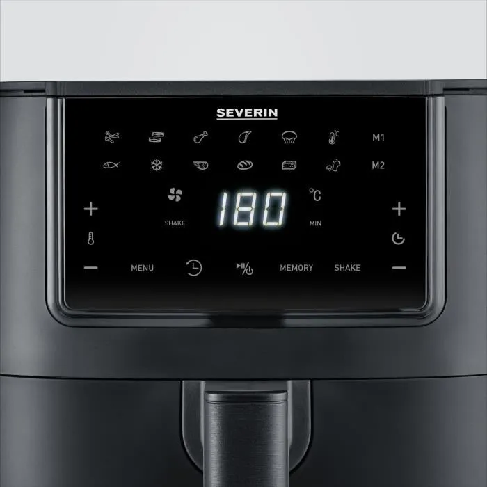 Severin FR2462 Friteuse sans huile Airfryer 7L - 1700W - 11 Programmes automatiques - Cuisson saine et croustillante - Interface tactile - Éléments lavables au lave-vaisselle