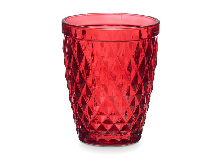 VIVALTO VASO DIAMANTE ROJO 250 ML