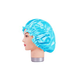 Bifull Bonnet de nuit en satin anti-frisottis bleu