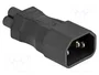 DELOCK Adaptateur IEC C14 mâle vers IEC C5 femelle, droit, noir
