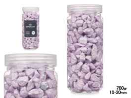 GIFTDECOR Bote Piedra 10-20 mm Métallisée Lila 700g