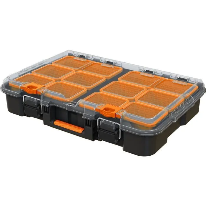 Work Team WORX BY KETER STACK N ROLL - Organisateur à roulettes pour outils, 48 x 33 x 11,5 cm, noir
