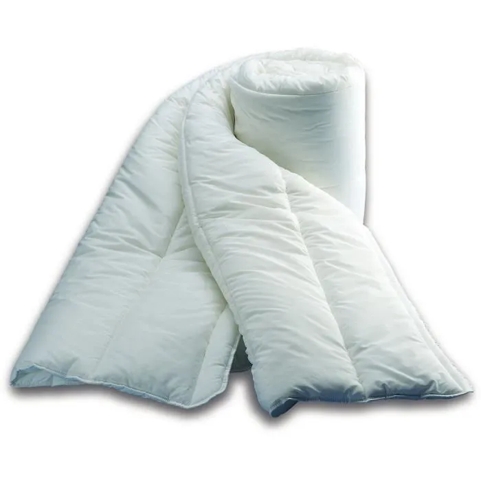 Couette Câline Tempérée en Taffetas de Polyester - 240 x 220 cm - Blanc - 250 g/m² - Idéale Toute l'Année