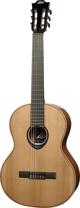 LAG Guitare Classique Nylon Blue Wave 2 - Électroacoustique, Table Cèdre Massif, Fond Palissandre, 4/4