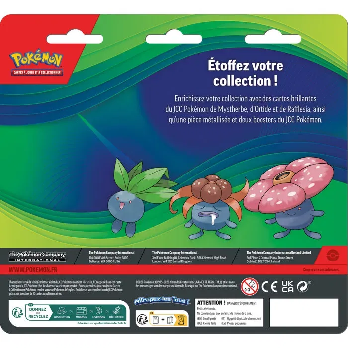 Pokémon Pack 2 Boosters Mars 26 (Blister) - Cartes Collection Étincelantes Mystherbe, Ortide, Rafflesia - Jeu en Français Pokémon Pack 2 Boosters Mars 26 (Blister) - Cartes Collection Étincelantes Mystherbe, Ortide, Rafflesia - Jeu en Français