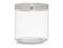 Vivalto Pot en Verre avec Couvercle Acier 850ml 11x12x11cm Transparent (Set de 24)
