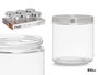 Vivalto Pot en Verre avec Couvercle Acier 850ml 11x12x11cm Transparent (Set de 24)