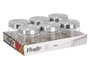 Vivalto Pot en Verre avec Couvercle Acier 850ml 11x12x11cm Transparent (Set de 24)