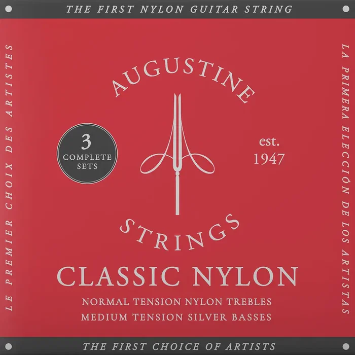 AUGUSTINE Pack 3 Jeux Classique Nylon - Tension Normale