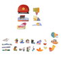 MIEREDU Puzzle Magnétique Mes Voyages Avions Me0881 - 2 Scènes, 30+ Pièces, Jeu Éducatif pour Enfants dès 3 Ans (Multi-Langues)