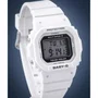 Casio Montre Baby-G Urban Homme Blanc à Quartz, Étanche 10 ATM, Fonctions Solaire, Chronographe, Alarmes, Calendrier Auto, Affichage LED